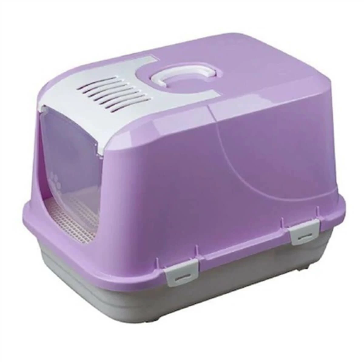 Çınar XLarge Kedi Kapalı Tuvalet Kabı Kürekli Ve Paspaslı Lila 1 Çınar XLarge Kedi Kapalı Tuvalet Kabı Kürekli Ve Paspaslı Lila