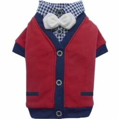 Doggy Dolly Gömlek Yakalı Köpek Süveteri Kırmızı XS