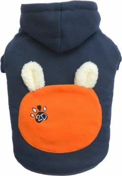 Doggy Dolly Kapşonlu Kalın Köpek Sweatshirt Lacivert XS