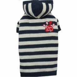 Doggy Dolly Kapşonlu Köpek Kazağı Lacivert-Beyaz Small