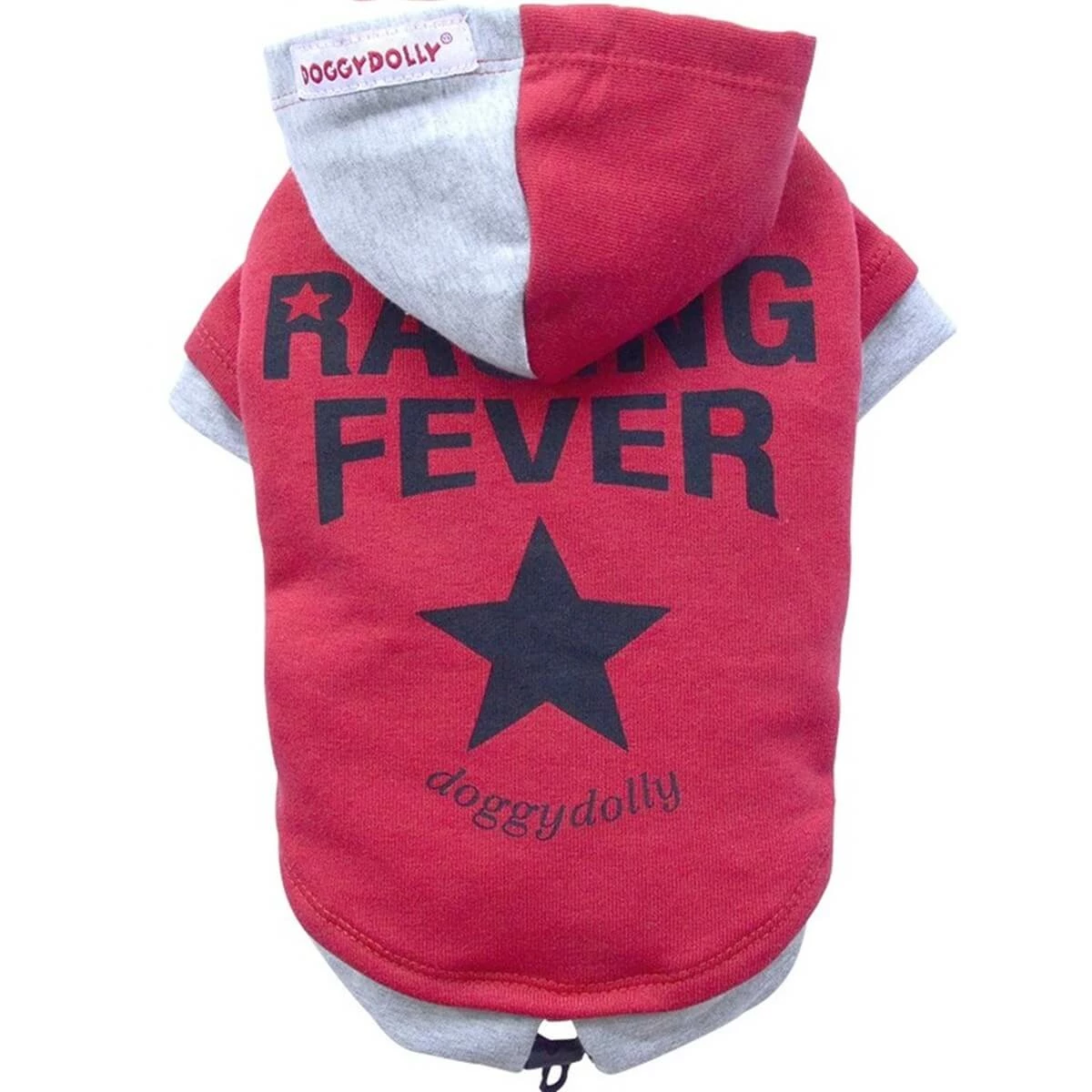 Doggy Dolly Kapşonlu Köpek Sweatshirt Gri-Kırmızı XS 1 Doggy Dolly Kapşonlu Köpek Sweatshirt Gri-Kırmızı XS