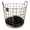 Duvo+ Caramel Round Basket Metal Kedi Sepeti