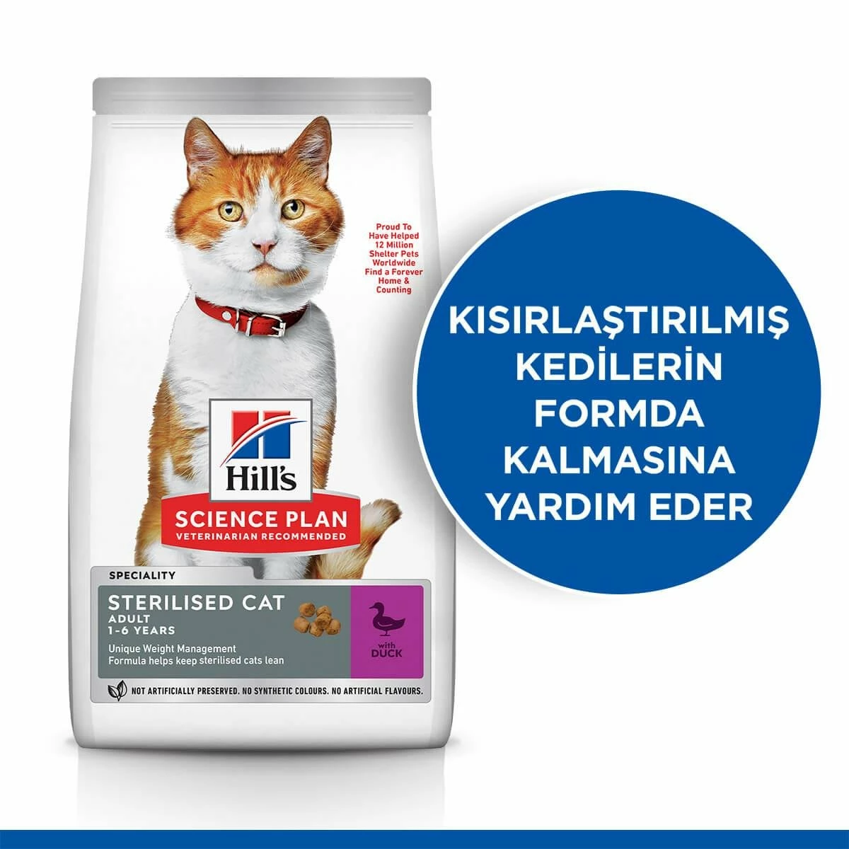 Hills Sterilised Duck Ördekli Kısırlaştırılmış Kedi Maması 1.5 Kg 1 Hills Sterilised Duck Ördekli Kısırlaştırılmış Kedi Maması 1.5 Kg