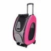 İbiyaya Hot Pink Tekerlekli Kedi Ve Köpek Taşıma Çantası