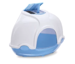 Imac Ginger Filtreli Köşe Kedi Tuvalet Kabı Mavi