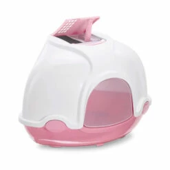 Imac Ginger Filtreli Köşe Kedi Tuvalet Kabı Pembe