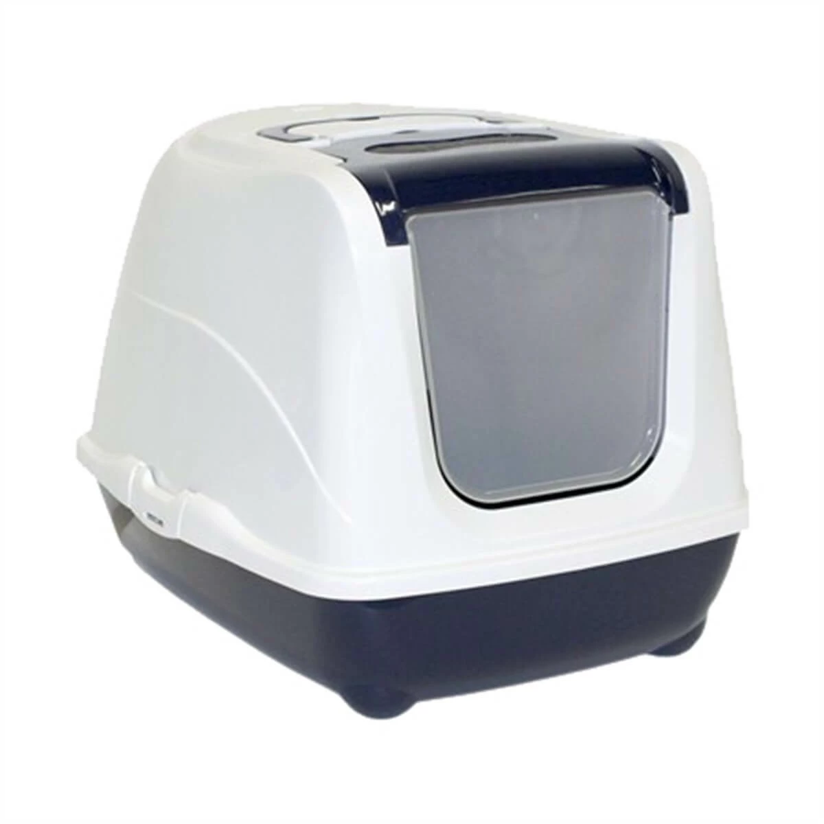 Moderna Flip Cat Büyük Kediler İçin Kapalı Kedi Tuvaleti-Lacivert 1 Moderna Flip Cat Büyük Kediler İçin Kapalı Kedi Tuvaleti-Lacivert