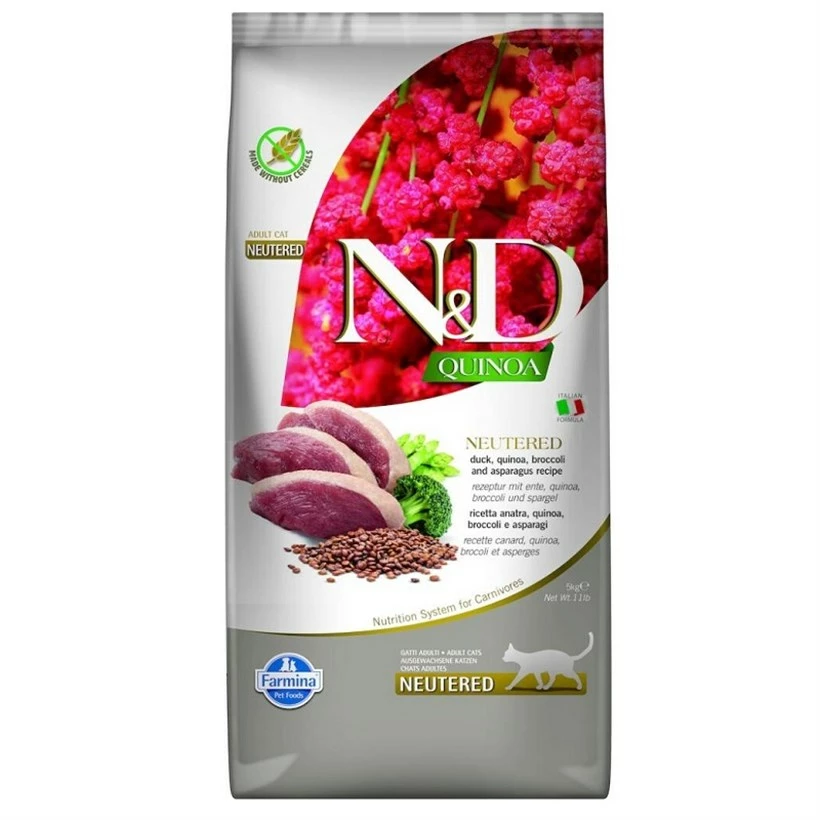 N&D Quinoa Ördekli Kısır Kedi Maması 5 Kg 1 N&D Quinoa Ördekli Kısır Kedi Maması 5 Kg