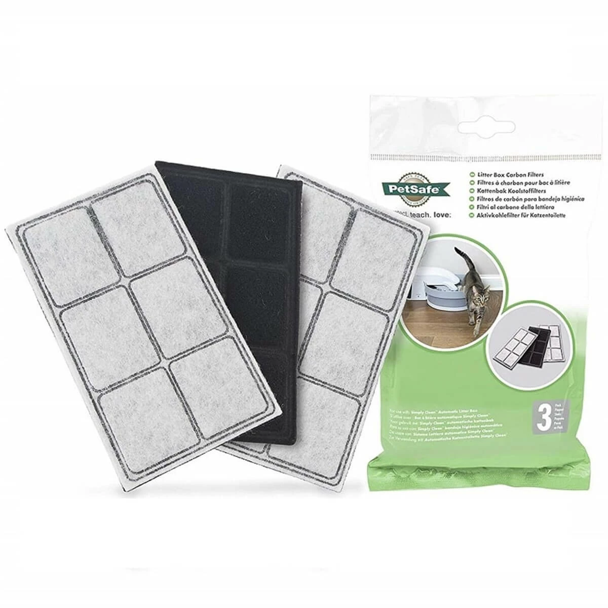 PetSafe Simply Clean Karbon Filtre 3lü Paket 1 PetSafe Simply Clean Karbon Filtre 3lü Paket